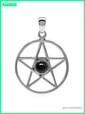 Silvershake 925 Sterling Silver Pentagram Star Pendant Necklace